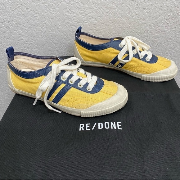 NWT Re / Done 90’s Low Top Marigold Sneakers Size 6 - Picture 6 of 13